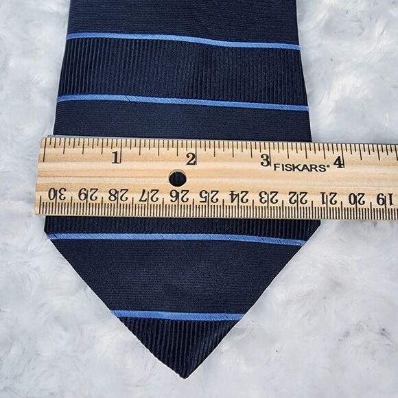 Tommy Hilfiger Striped Tie Blue - Picture 6 of 7